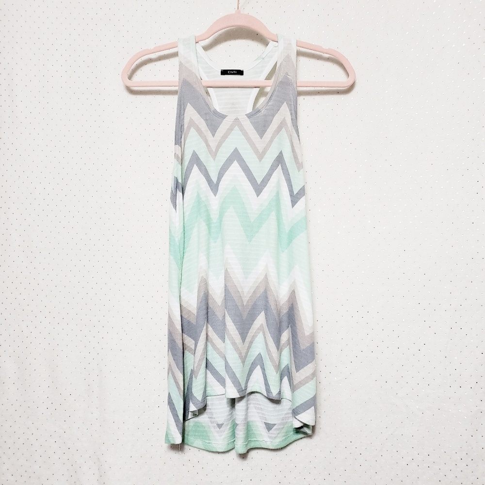 Mint & Gray Print "Glamour" Tank *Enti* Sz S*